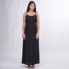 Black Statement Half Midi Dress