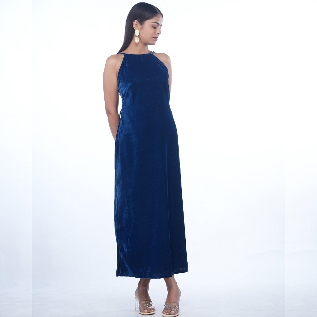 Midnight Blue Half Midi Dress