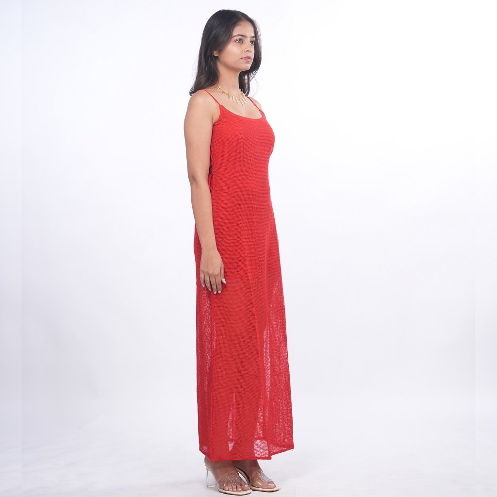 Scarlet Red Dress Midi